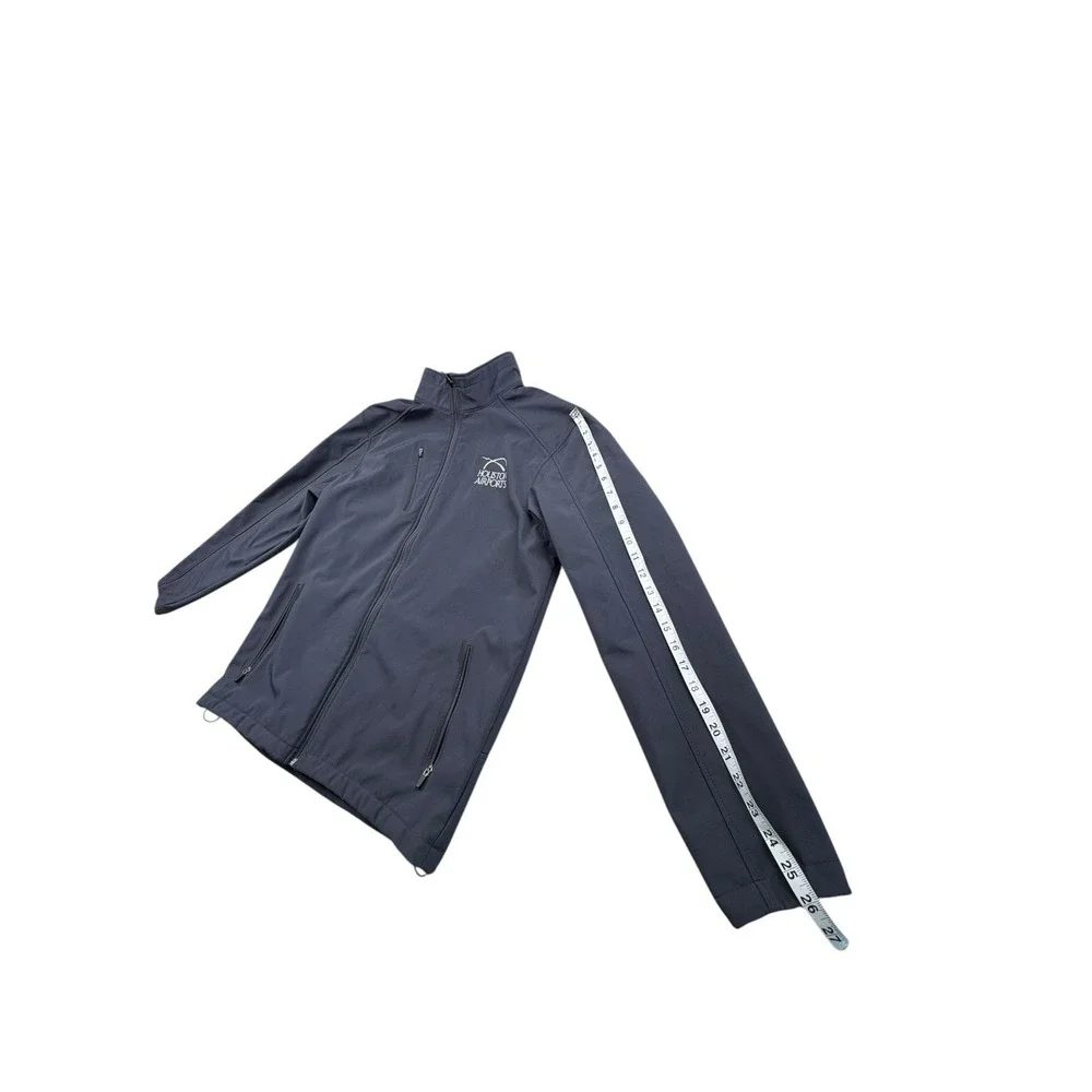 Port Authority Houston Airports Soft Shell‎ Jacket Gray Mens Large